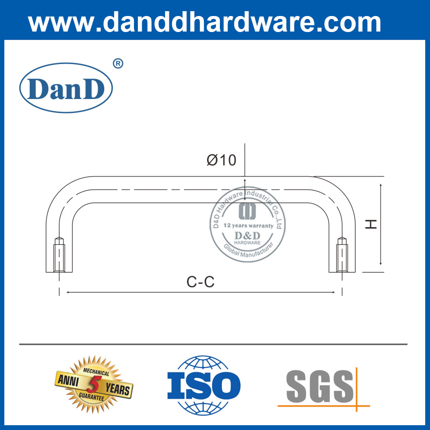 Nhà máy Trung Quốc Tay nắm tủ bằng thép không gỉ-DDFH003
