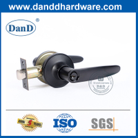 Bộ khóa cửa gỗ hoàn thiện bằng hợp kim kẽm màu đen mờ-DDLK083