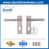 Tay cầm đòn bẩy giảm nhẹ cửa ngoài bằng thép không gỉ có tấm-DDTP009