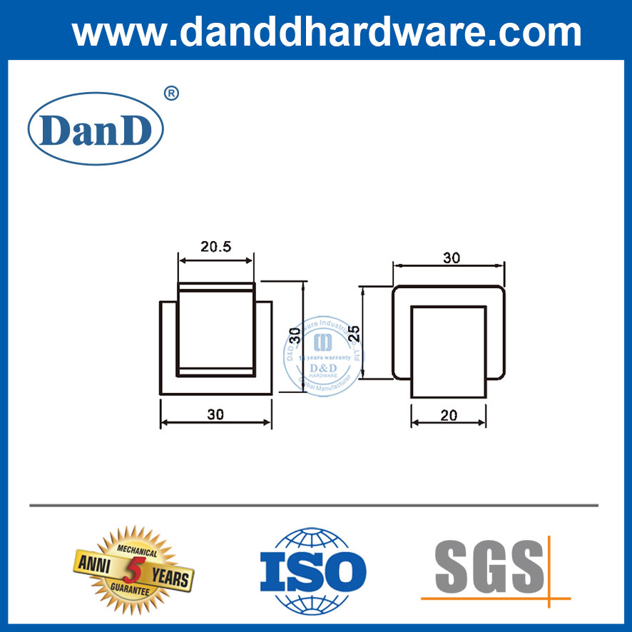 Chặn cửa trước bằng hợp kim kẽm nhỏ Chặn cửa ngoài trời bằng thép không gỉ cho House-DDDS051