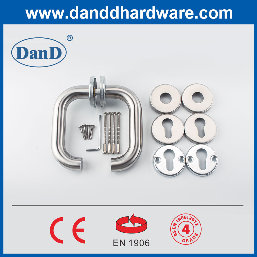 Tay nắm cửa trước hiện đại bằng thép không gỉ EN1906 cấp 4 của Châu Âu-DDTH001