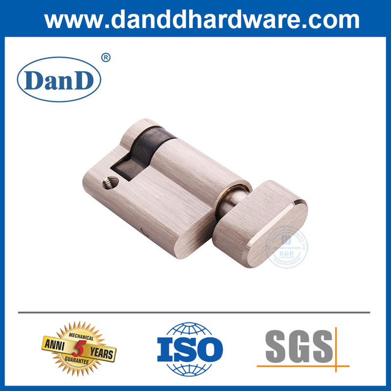 Xi lanh khóa cửa bằng đồng thau nguyên khối mở đơn Euro nửa xi lanh có ngón tay cái-DDLC009