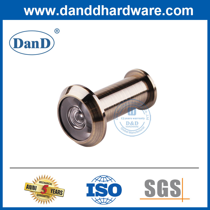 Thiết bị xem cửa thương mại 180 độ bằng đồng cổ không có nắp-DDDV002