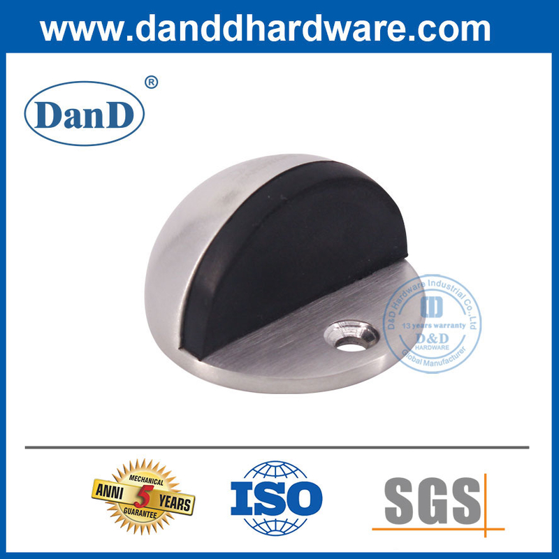 Nút chặn cửa ngoài trời nặng nửa vầng trăng bằng thép không gỉ Satin-DDDS001