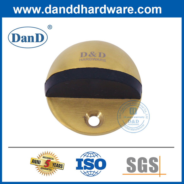 Chặn cửa nửa vòng bằng đồng thau Satin Chặn cửa trước bằng thép không gỉ-DDDS001