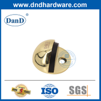 Hợp kim kẽm Nút chặn cửa tròn bằng đồng thau được đánh bóng Các loại Chặn cửa gỗ-DDDS005