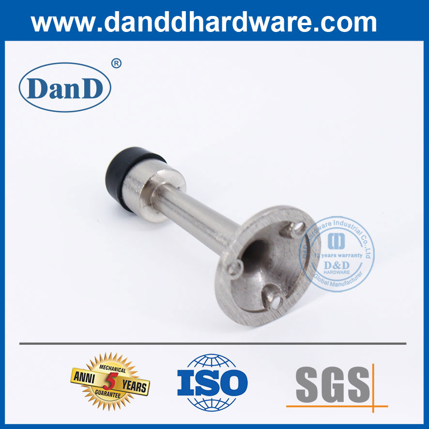 Chặn cửa bằng hợp kim kẽm gắn tường Satin Chrome Các loại Chặn cửa hiện đại-DDDS019