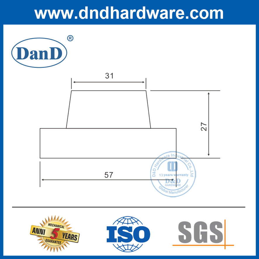 Chặn cửa treo tường Nút chặn cửa tròn bằng thép không gỉ hiện đại-DDDS023