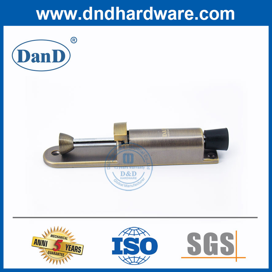 Thép không gỉ Đồng thau giả cổ Lò xo cao su Chặn cửa Chân vận hành Giá đỡ cửa cho Door-DDDS034