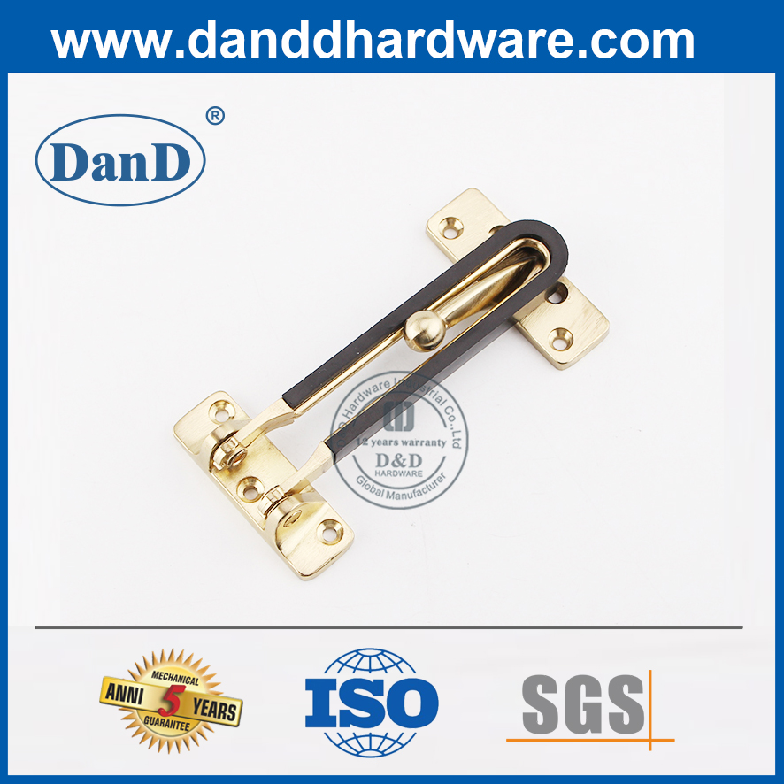 Bảo vệ cửa bằng đồng thau được đánh bóng Hợp kim kẽm Bảo vệ chốt cửa vàng cho phòng ngủ-DDDG008
