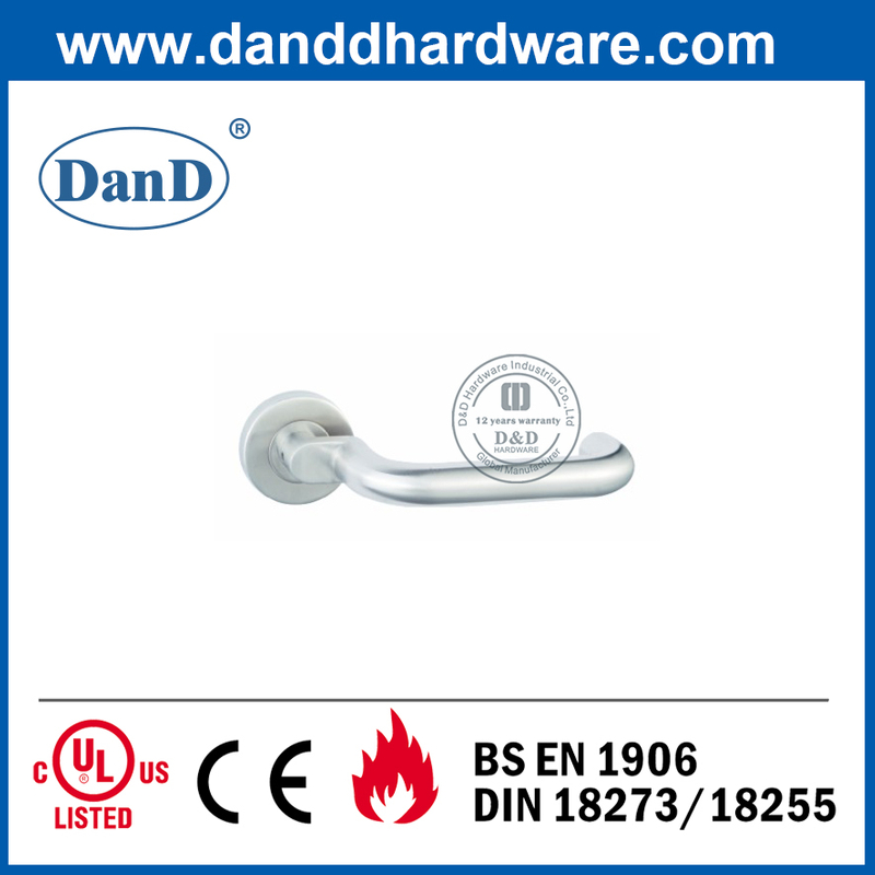 Tay cầm đòn bẩy cửa chống cháy hiện đại bằng thép không gỉ 304 phong cách châu Âu-DDTH024
