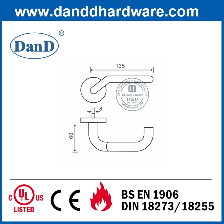 Cần gạt ống SUS304 tốt nhất hiện đại Tay nắm cửa bên ngoài-DDTH016