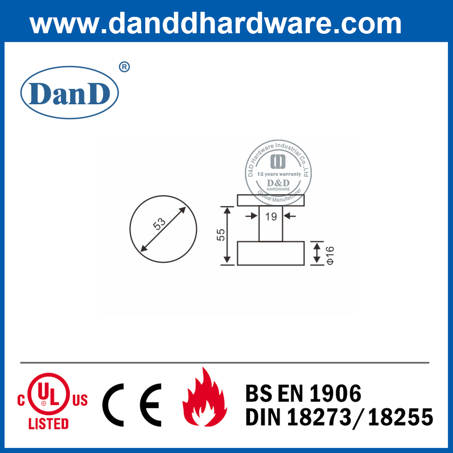 Tay nắm cửa tròn đặc biệt cấp 304 cho chung cư-DDTH029