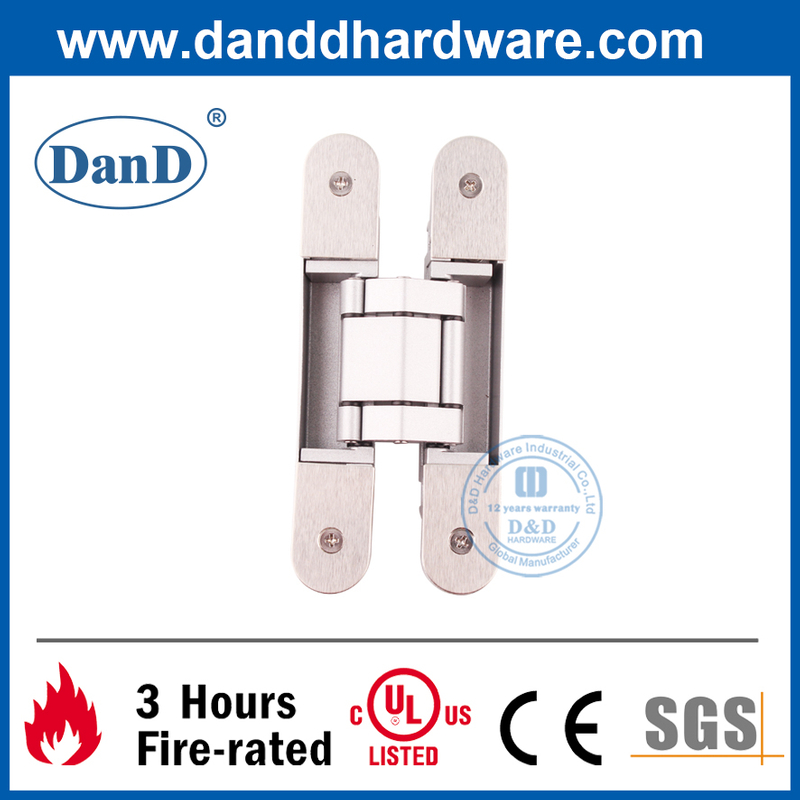 Bản lề cửa vô hình 3D hợp kim kẽm có thể điều chỉnh 180 độ-DDCH008-G40