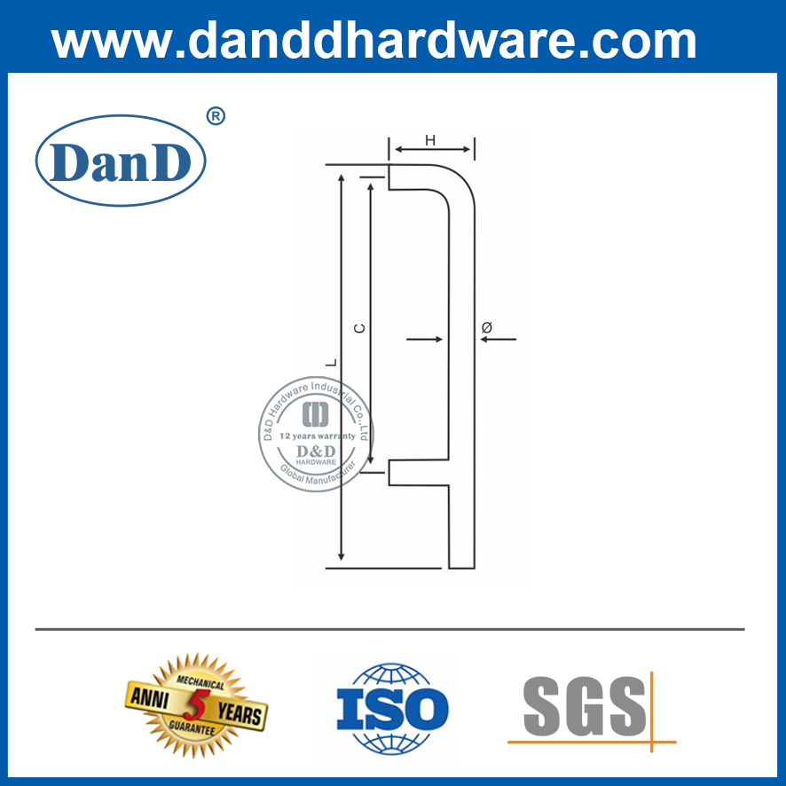 Tay nắm kéo hiện đại inox 304 dành cho siêu thị-DDPH010
