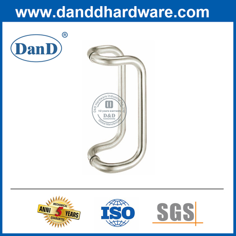 Tay nắm kéo có quay màu bạc SUS304 hiện đại cho cửa kính trang trí-DDPH005