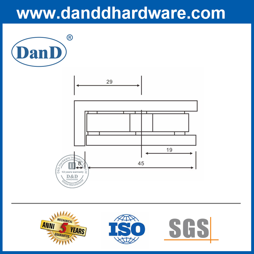 Nhà máy Trung Quốc Kẹp lắp kính bằng thép không gỉ-DDGC001
