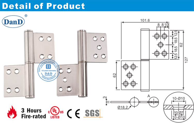 Phần cứng bản lề cửa Flag-D và D