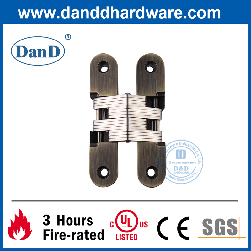 Bản lề cửa ẩn bằng đồng thau cổ bằng hợp kim kẽm cho cửa bên ngoài-DDCH007
