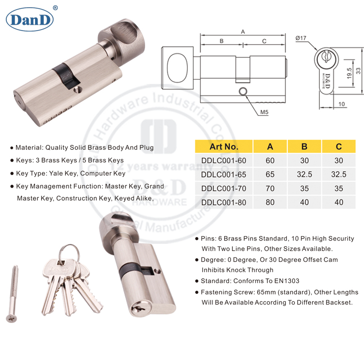 Khóa xi lanh-D và phần cứng D