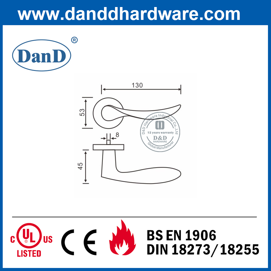Tay Nắm Cửa Sóng Tốt Nhất Cấp 304 Tròn Rose-DDSH006