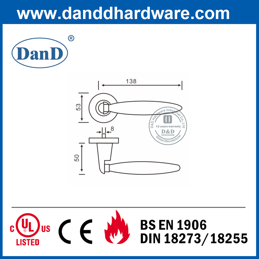 Phụ kiện cửa SS304 Tay nắm đòn bẩy chắc chắn cho cửa ngoài-DDSH033