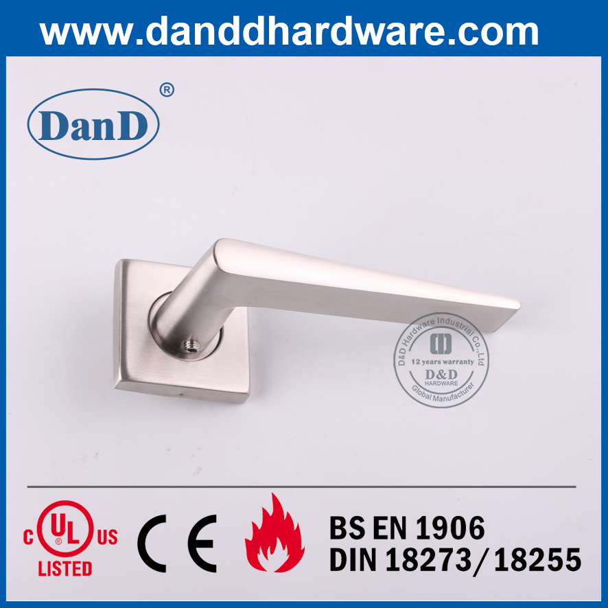 Tay nắm cửa đòn bẩy hoa hồng vuông SUS304 cho cửa trước-DDSH037