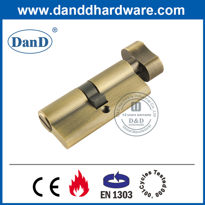 Xi lanh khóa cửa phòng tắm bằng đồng thau cổ Euro-DDLC007