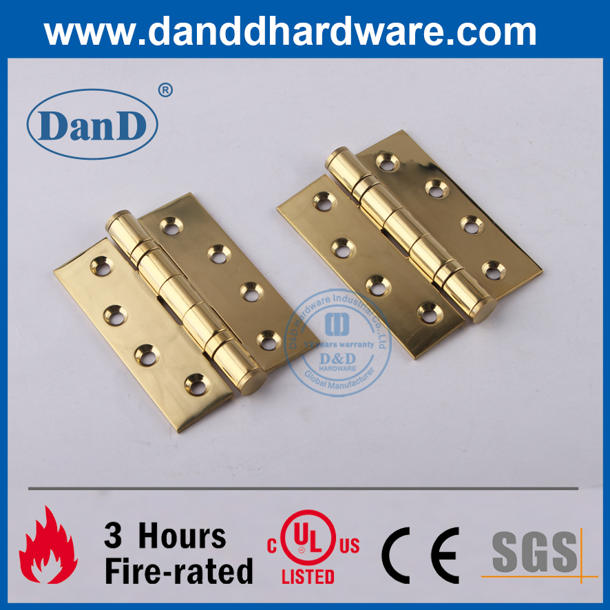 Bản lề cửa trang trí bằng đồng thau được đánh bóng SUS304 tốt nhất-DDSS001-4X3X3