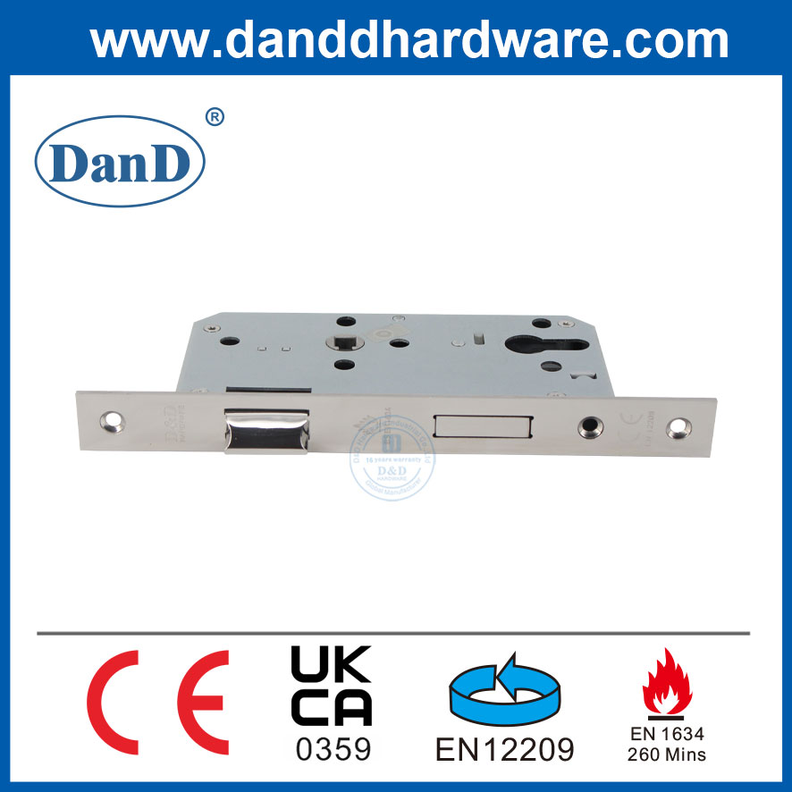 CE EN12209 Khóa cửa mộng bằng thép không gỉ được đánh bóng chất lượng cao Set-DDML009-5572