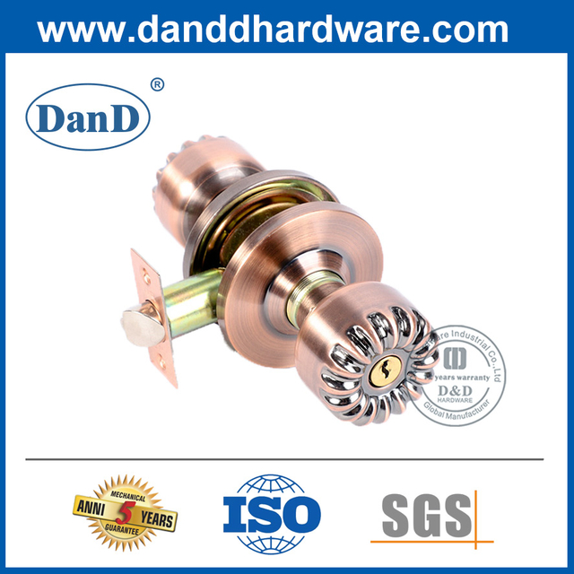 Bộ khóa cửa an toàn bằng hợp kim kẽm cổ điển-DDLK049