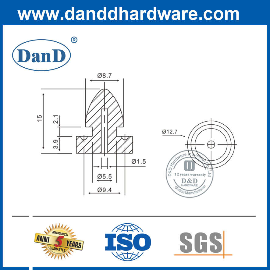 Bộ giảm thanh cửa cao su màu xám-DDRS001