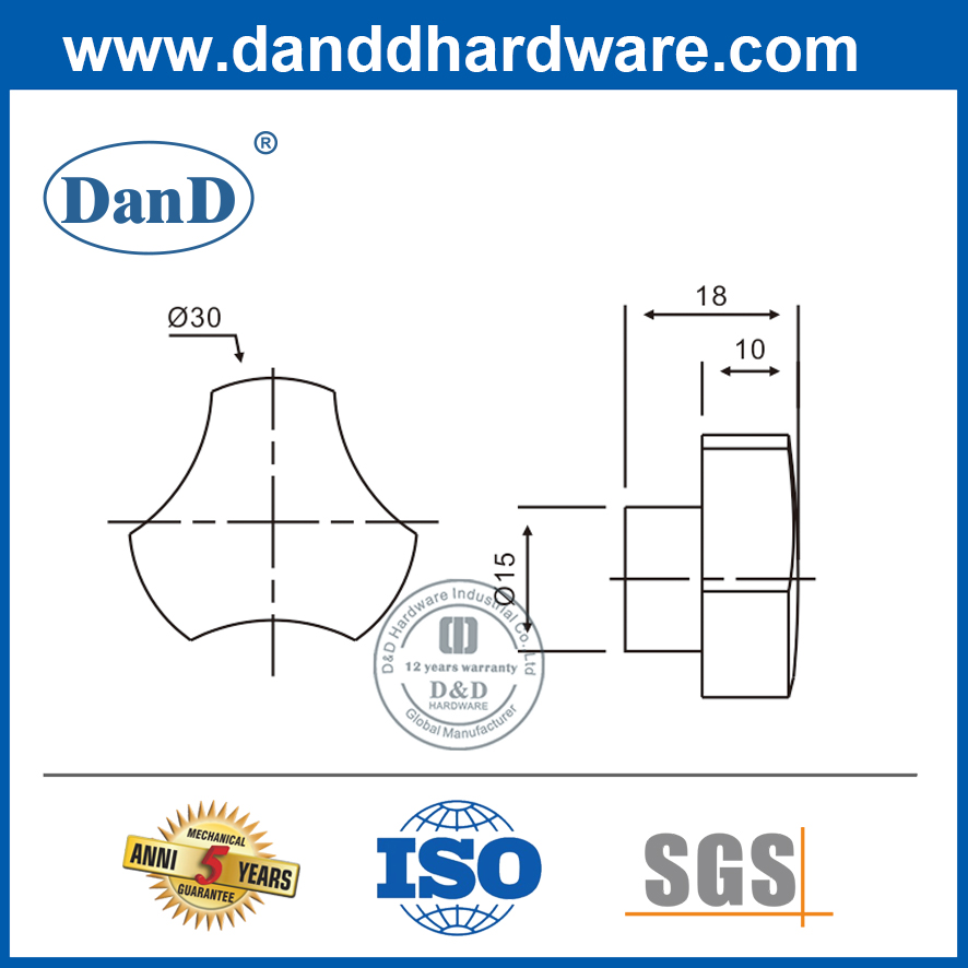 Xi lanh Euro bằng đồng thau Thumbturn-DDCT008