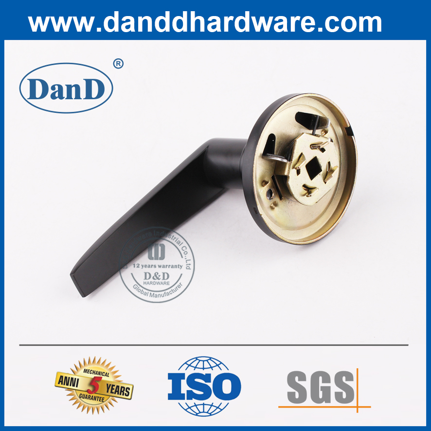 Bộ khóa chức năng văn phòng bằng hợp kim kẽm màu đen mờ-DDLK094