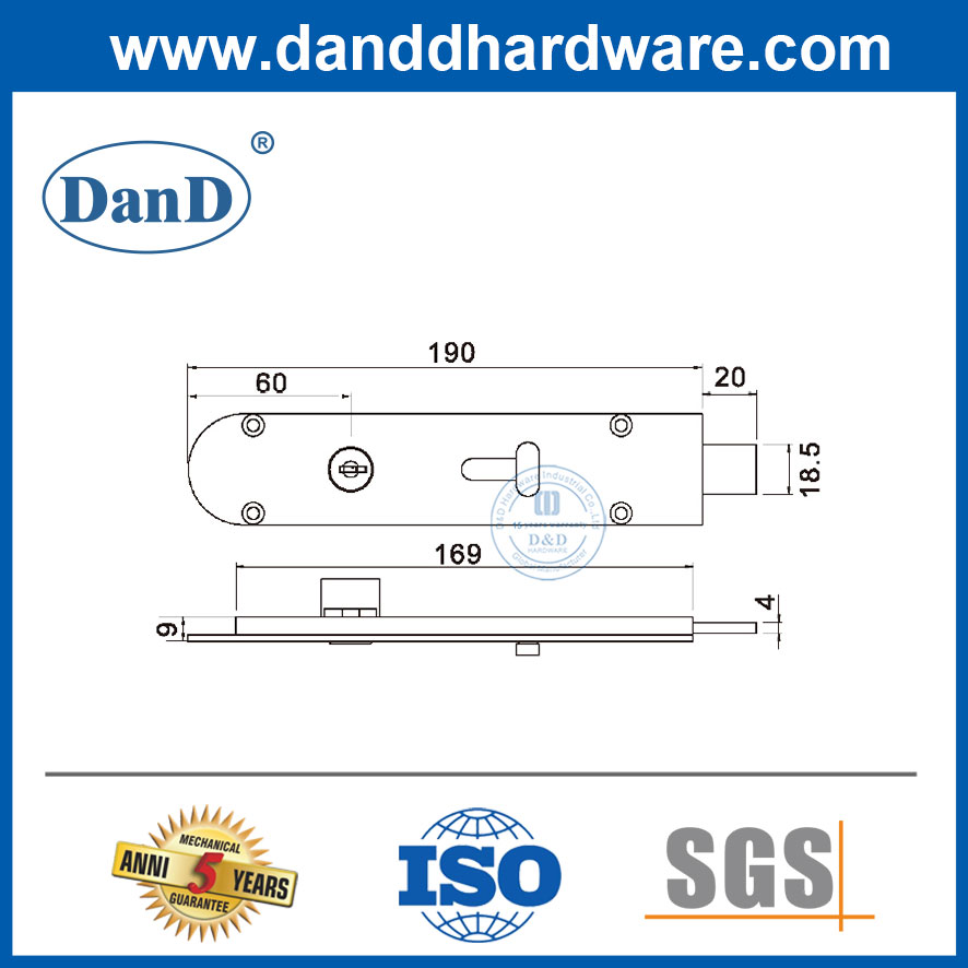 Chốt Doo bằng đồng có khóa Chốt thùng có khóa bằng đồng thau Latch-DDDB027