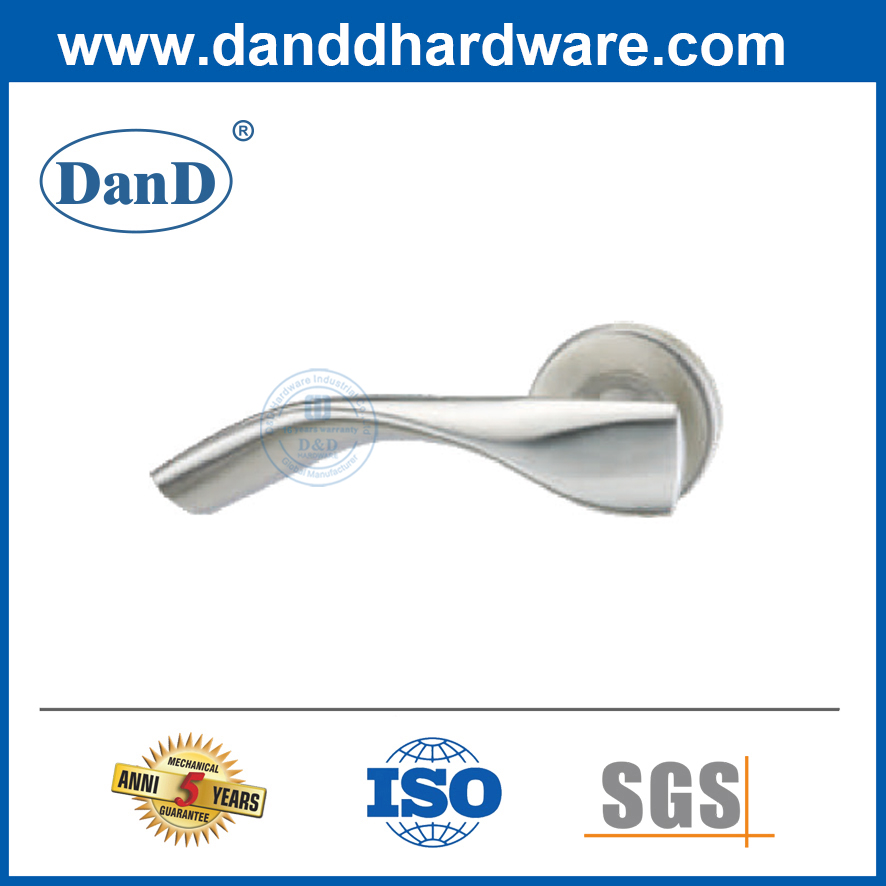 Tay nắm cửa Euro bằng thép không gỉ Đòn bẩy rắn Tay nắm cửa bên trong-DDSH049