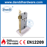 Khóa mộng lửa vàng EN12209 SS304 bằng đồng thau được đánh bóng cho cửa bên ngoài-DDML026-4585