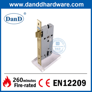 Khóa mộng lửa vàng EN12209 SS304 bằng đồng thau được đánh bóng cho cửa bên ngoài-DDML026-4585