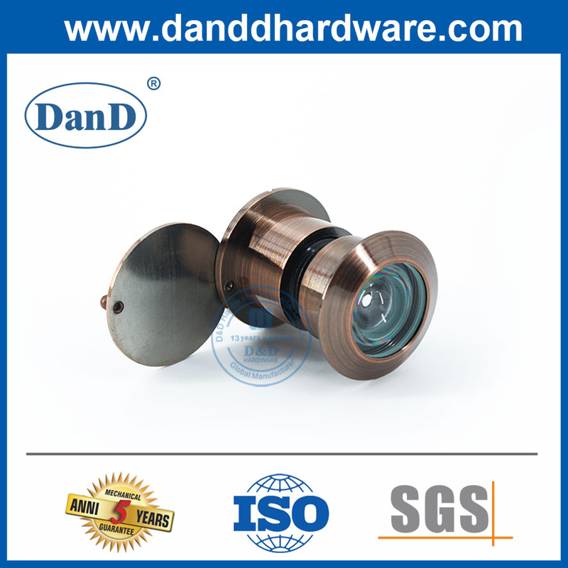 Thiết bị xem lỗ nhìn trộm cửa lớn bằng đồng cổ có kính Len-DDDV003
