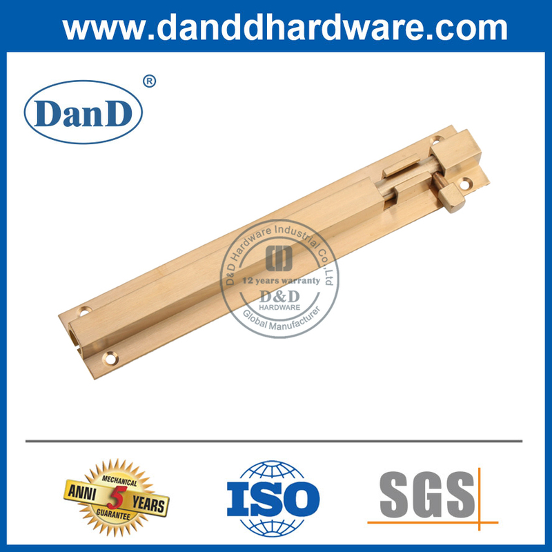 PVD Kết thúc An ninh một cửa Đồng thau Bu lông trượt Bề mặt Bolt Lock-DDDB016