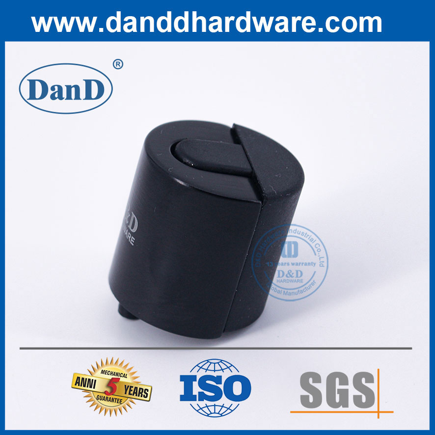 Chặn cửa thương mại bằng thép không gỉ Chặn cửa sàn Black-DDDS012