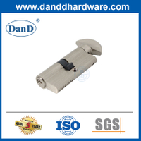 Bộ lỗ mộng lõi đồng thau Euro Bộ xi lanh khóa cửa pin với Thumbturn-DDLC005