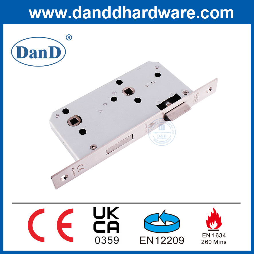 EN12209 Nhà vệ sinh chống cháy Cửa phòng tắm bằng thép không gỉ Khóa lỗ mộng Body-DDML012-5578