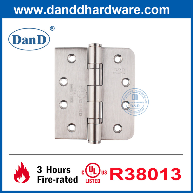 Bản lề cửa tiêu chuẩn UL Bản lề cửa chống cháy góc tròn và vuông-DDSS001-FR-4X3.5X3