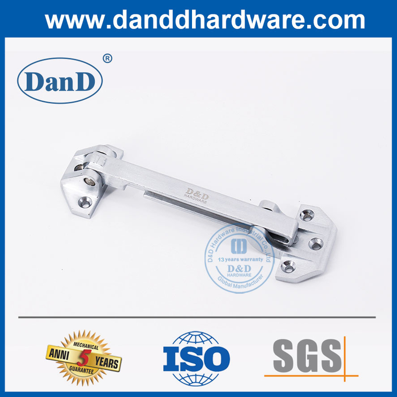 Nhà cung cấp hiện đại Bộ bảo vệ chốt cửa bằng hợp kim kẽm Chrome Satin cho gia đình-DDDG009