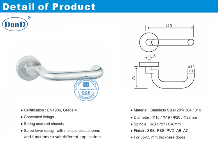 Tay nắm cửa chính-Phần cứng D và D