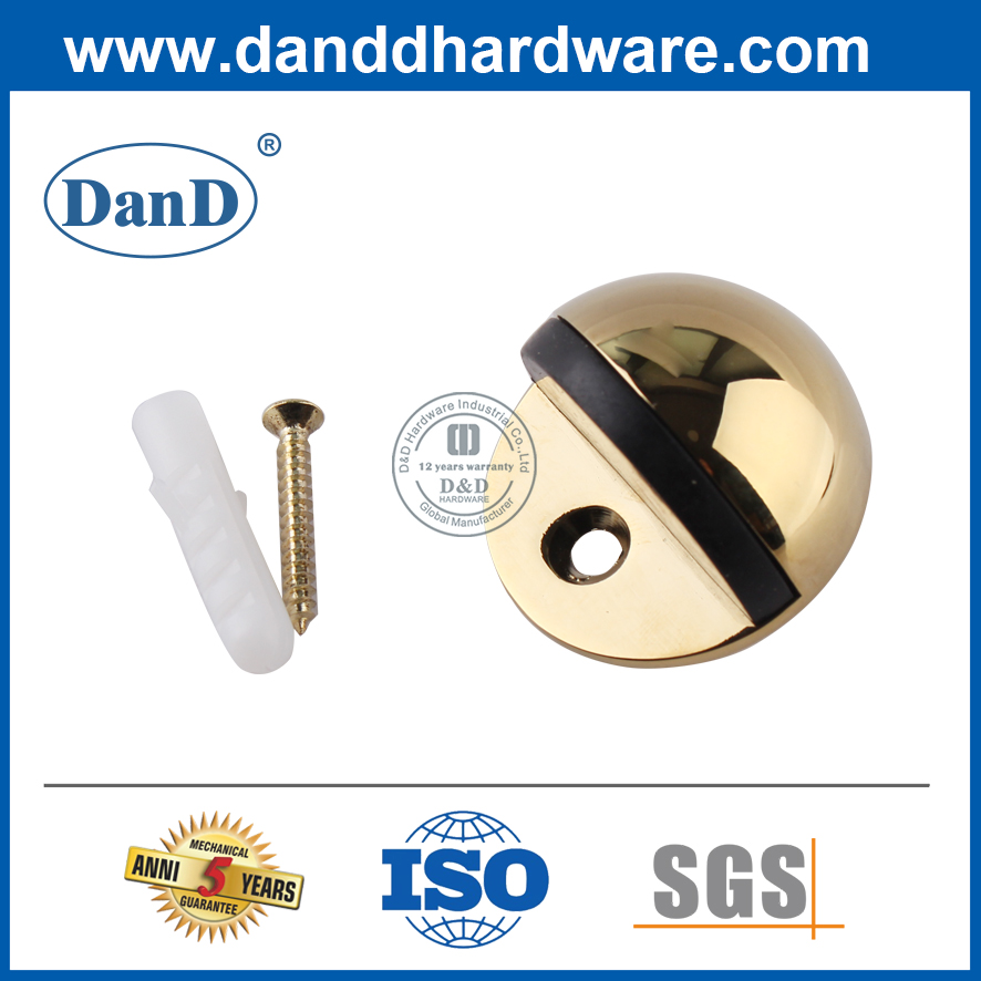 Nút chặn cửa bằng vàng nửa vầng trăng bằng đồng thau được đánh bóng-DDDS001