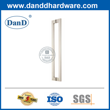 Tay nắm kéo hai mặt màu bạc SS304 cho cửa tòa nhà văn phòng-DDPH015