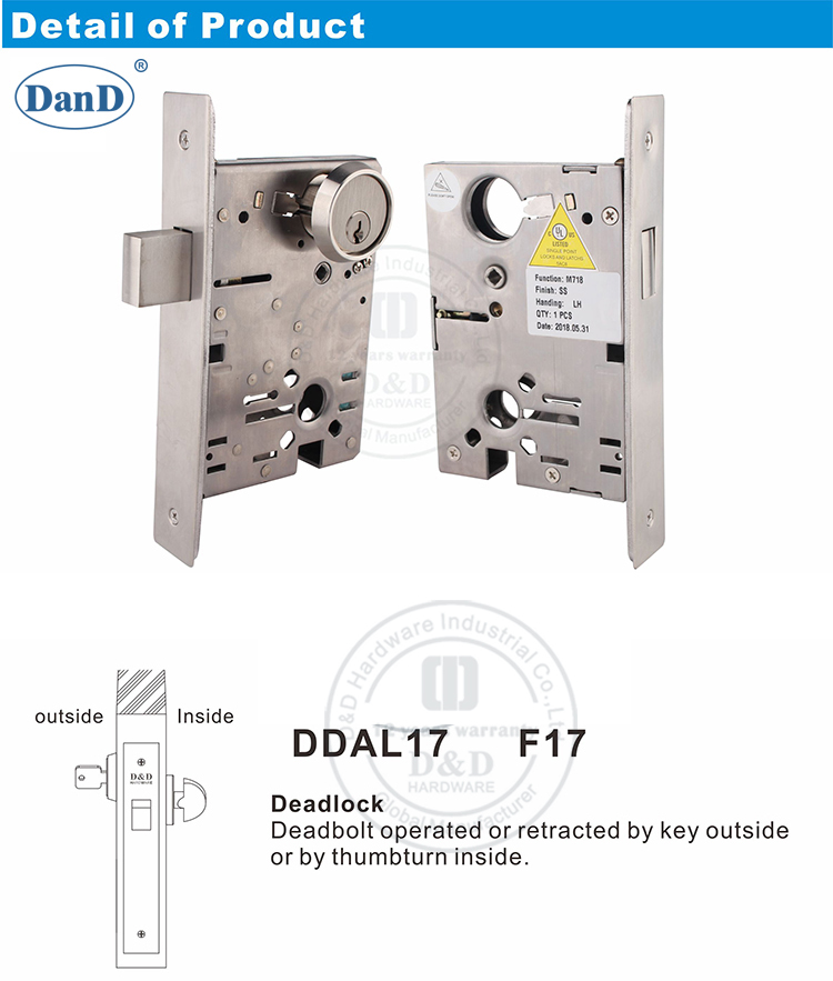 Khóa cửa chốt F17-ANSI-Phần cứng D và D