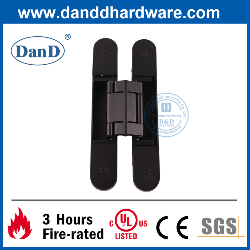 Hợp kim kẽm đen Điều chỉnh 3D Bản lề cửa kim loại ẩn-DDCH008-G40